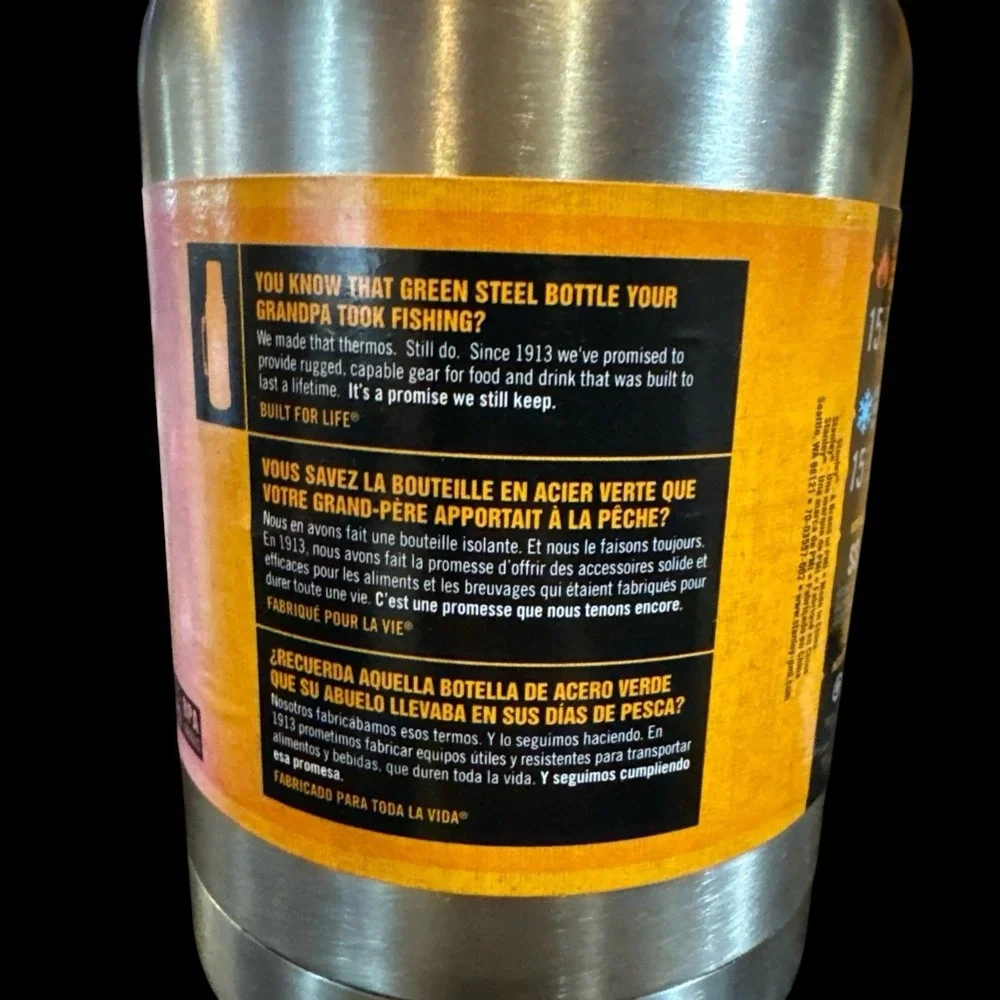 Stanley Lifetime Hot Food All Day 24 oz Adventure Vacuum Food Jar New Silver - Picture 8 of 10